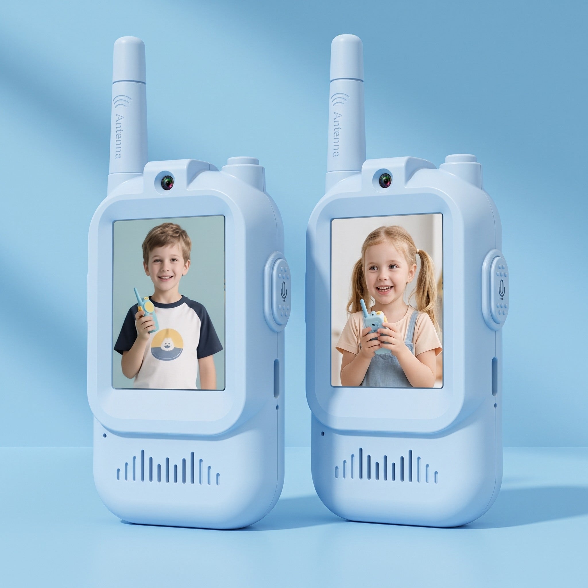 Blue and blue Playpal video walkie-talkie pair